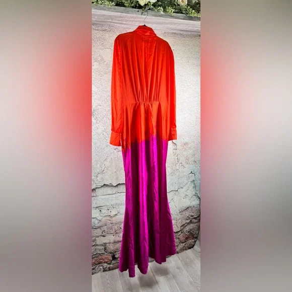 NWT 3X Melissa Ombre Maxi Dress - Orange/combo. A19 - Picture 8 of 9
